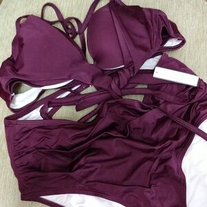 Victoria's Secret Bikini Strappy Top And Bottom (Top 34A Bottom M)